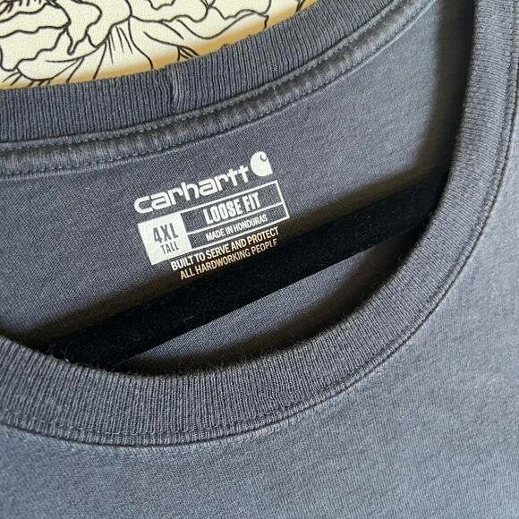 Carhartt blue mens pocket t shirt - Picture 2 of 4